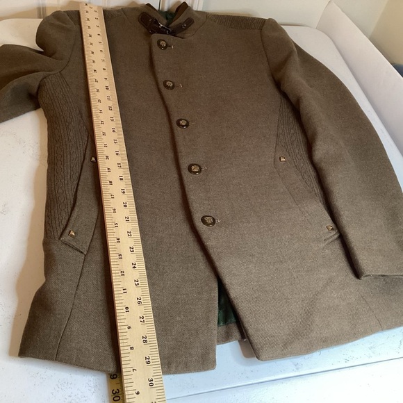 Vintage Equestrian Wool Men’s Leather Throat Buckle Jacket English Countryside - Picture 12 of 15